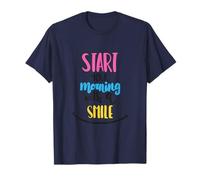 Comience su mañana con una Sonrisa Mentalidad Positiva Buen día Camiseta