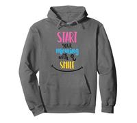 Comience su mañana con una Sonrisa Mentalidad Positiva Buen día Sudadera con Capucha