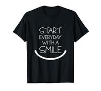 Comience Todos los días con una Frase de Actitud Positiva Que Ayuda con una Sonrisa Camiseta