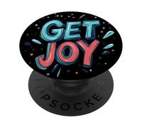Comienza a sonreír hoy con esta declaración Get Joy PopSockets PopGrip Adhesivo