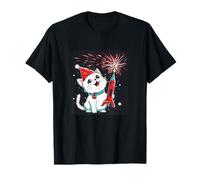 Comienza Bien el año con Este diseño de Gato Feliz Camiseta