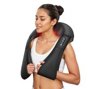 COMIER Masajeador Cervical con Calor, Masajeador Cervical y Espalda con Masaje Profundo de Tejido 4D, Masajeador Shiatsu con Cabezales Giratorios para un Masaje Profundo, Regalos para Hombre