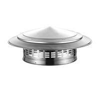 Comignolo Antivento Antipioggia Copertura per Tubo per Stufa in Acciaio Inox Tappo per Canna Fumaria Antipioggia per Condotti di Stufe E Camini 75-300mm(250mm/9.84in)