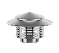 Comignolo Antivento Antipioggia Copertura per Tubo per Stufa in Acciaio Inox Tappo per Canna Fumaria Antipioggia per Condotti di Stufe E Camini 75-300mm(75mm/2.95in)