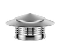 Comignolo Antivento Antipioggia Copertura per Tubo per Stufa in Acciaio Inox Tappo per Canna Fumaria Antipioggia per Condotti di Stufe E Camini 75-300mm(160mm/6.29in)