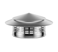 Comignolo Antivento Antipioggia Copertura per Tubo per Stufa in Acciaio Inox Tappo per Canna Fumaria Antipioggia per Condotti di Stufe E Camini 75-300mm(200mm/7.87in)