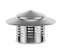 Comignolo Antivento Antipioggia Copertura per Tubo per Stufa in Acciaio Inox Tappo per Canna Fumaria Antipioggia per Condotti di Stufe E Camini 75-300mm(110mm/4.33in)