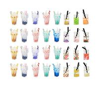 Comimark 46 dijes de helado de resina 3D de dibujos animados para hacer colgantes, collares, aretes lindos hechos a mano