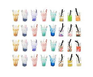 Comimark 46 dijes de helado de resina 3D de dibujos animados para hacer colgantes, collares, aretes lindos hechos a mano