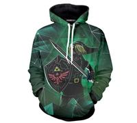 COMING Adult Link Cosplay Disfraz Breath of The Wild Link Sudadera con capucha para hombre chaqueta con cremallera, color 10, XL