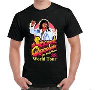 Coming to America Mens T-Tshirts Camisetas y Tops Randy Watson and The Sexual Chocolate World Tour 88 tee Black(Large)