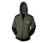 COMING Zelda - Disfraz de cosplay para adulto Breath of The Wild Link con capucha, sudadera para hombre con cremallera, color 34, S