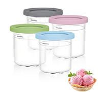 Comioke 4 Piezas Recipientes compatibles con Ninja Swirl, Recipientes para Ninja Swirl, Recipiente de Helado Compatible con NC299AMZ, C300s, NC300, NC301, sin BPA, apto para Lavavajillas