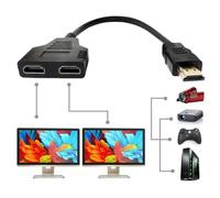 Comioke Adaptador Divisor HDMI 1080P, Cable Adaptador HDMI Macho a Hembra Dual de 1 a 2 Vías para HDTV, LED, Monitor LCD, Proyectores - Señal de Una Entrada, Dos Salidas