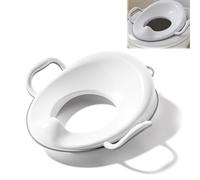 Comioke Adaptador WC Niños, Reductor de WC para Bebé, Asiento Reductor Acolchado con Asas, para Niños y Niñas (Blanco)