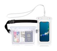 Comioke Bolsa Impermeable, Funda Impermeable para Teléfono móvil,2 Pack Borsa Impermeabile, Custodiae Impermeabile, Impermeabile Marsupio Mare con Cintura Regolabile per Spiaggia Nuoto