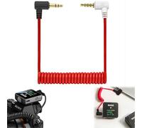 Comioke Cable de Micrófono TRS a TRRS, Cable de Conexión de Micrófono TRS a TRRS Compatible con Rode VideoMic, VideoMicro, Micrófono BOYA - 60cm, Rojo, Macho a Macho, Ángulo de 90 Grados