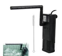 Comioke Filtro Interior para Acuario, 4W Filtro de Acuario Interno, 300L/H Filtros para Pecera con Barra Rociadora y Cepillo, para Acuarios, Tanque de Peces o Tortugas de 60L, Negro