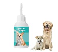 Comioke Limpiador de Oídos Perros y Gatos, Gotas para los Oídos Perros, Gotas para los Oídos de Mascotas, Aceite para Ácaros del Oído, Limpiador Ótico en Gotas, Limpia Suave y Eficaz