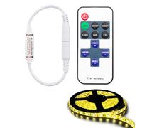 Comioke Mando a Distancia LED, Mini Controlador LED, Dimmer 12V, Controller Dimmer 12V, Mini Controlador Lámparas y Lámparas RGB, Para Tiras RGB Fácil de Usar, Conveniente y Rápido