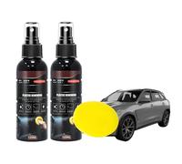 Comioke Restaurador de Plasticos, Reparador y Renovador Plástico, Caucho y Cuero para Interior y Exterior, Impermeable & Protección UV, 2 * 120ml con Toalla + 2 Esponjas