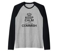 Comisionado Draft Fantasy Football Respeto The Commish Camiseta Manga Raglan