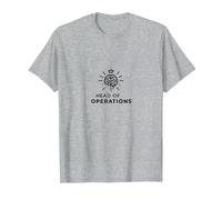 Comisionado Jefe de Operaciones Liderazgo de la Corona Cerebral Camiseta, Hombre, Gris Jaspeado, 3XL