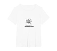 Comisionado Jefe de Operaciones Liderazgo de la Corona Cerebral Camiseta, Mujer Tallas Grandes, Blanco, 2XL Grande