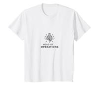 Comisionado Jefe de Operaciones Liderazgo de la Corona Cerebral Camiseta, Niños, Blanco, 10 años