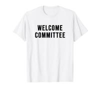 Comité de Bienvenida Camiseta gráfica económica, Hombre, Blanco, S