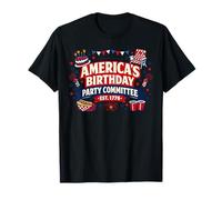 Comité de Fiesta de cumpleaños de Estados Unidos EST 1776 Patriótico Camiseta