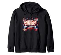 Comité de Fiesta de cumpleaños de Estados Unidos EST 1776 Patriótico Sudadera con Capucha