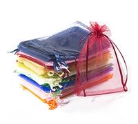 Comius Bolsitas de Tela para Regalos, 100 Piezas Multicolor Bolsas de Organza de Regalo para Boda Favores y Joyas (10 * 15cm)