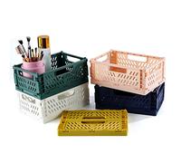 Comius Sharp Caja Plegable Plastico, 5 Pcs Cajas Almacenaje Plastico Portátil, 22 * 14.8 * 8.7cm Cajas Almacenaje Decorativas, Para Juguetes Papelería y Cosméticos