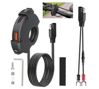 Comius Sharp Cargador USB Moto, 18W QC3.0 USB y 30W PD Type-C Doble Puerto de Carga Rápida, IP65 Impermeable Teléfono de Motocicleta Adaptador para Motos, Coches, Barcos, Autocaravanas, ATVs