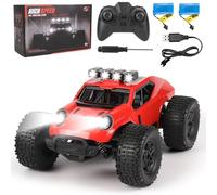 Comius Sharp Coche Teledirigido, Coche Teledirigido De Alta Velocidad 1/20 25km/H, Todo Terreno Todoterreno con Luces Led, Regalo para Niños De 7 A 14 Años(Rojo)
