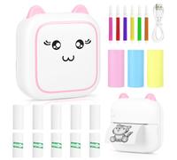 Comius Sharp Mini Impresora, Bluetooth Impresora Fotográfica, Mini Impresora Termica Movil Inalámbrica con Papel y lápiz de Color, Etiqueta de Imagen Impresora, Impresora Térmica de Bolsillo (C)