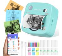 Comius Sharp Mini Impresora, Bluetooth Impresora Fotográfica, Mini Impresora Termica Movil Inalámbrica con Papel y lápiz de Color, Etiqueta de Imagen Impresora, Impresora Térmica de Bolsillo (F)