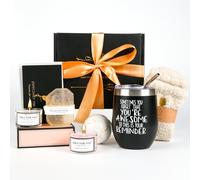 Comius Sharp Set Regalo, Copa de Vino de Acero Inoxidable con Velas Perfumadas y Calcetines, Regalos Cumpleaños Mujer, Juego de Regalo para Mujer Joven Amiga Novia Mama Maestra Hermana
