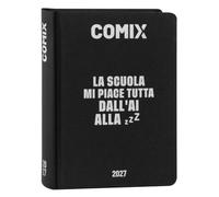 COMIX - Agenda 2027 diaria de 16 meses, agenda para escuelas medias y superiores, con tapa dura, 576 páginas con gráficos y cómics, ideal para niños y niñas, formato mini 11 x 15,3 cm