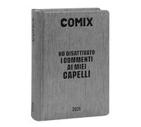 Comix - Agenda diaria de 16 meses, agenda escolar 2024-2025 para niños y niñas, con tapa dura, ideal para la escuela secundaria, 13 x 17,8 cm (alt.) cm, color negro