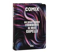 Comix - Agenda diaria de 16 meses, agenda escolar 2024-2025 para niños y niñas, con tapa dura, ideal para la escuela secundaria, 13 x 17,8 cm (alt.) cm, color negro