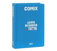 Comix - Agenda mini diaria de 16 meses, agenda escolar 2024-2025 para niños y niñas, con tapa dura, ideal para la escuela secundaria, 11 x 15,3 cm, azul