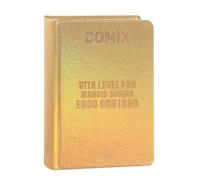 Comix - Agenda mini diaria de 16 meses, agenda escolar 2025-2026, con tapa dura, ideal para la escuela media y superior, 11 x 15,3 cm (h) cm, color dorado