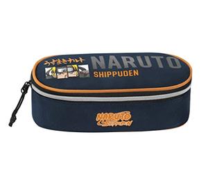 Comix Anime Naruto Shippuden - Estuche escolar con tirador de cremallera de metal personalizado y detalles de malla - Estuche pequeño portalápices para niño y niña para medianas y primarias