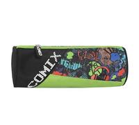 Comix Bright - Estuche cilíndrico, Ligero y Compacto, fácil de Transportar y Guardar en la Mochila o Bolso, Ideal para la Escuela, la Universidad y el Trabajo, con práctico Cierre de Cremallera, 22 x
