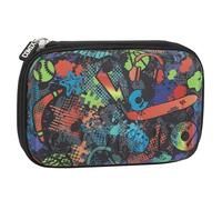 Comix Bright - Estuche Escolar Maxi Zip para niños y Adolescentes, con Juego de papelería Incluido, Funda con Estampados gráficos, rígido con Tirador de Cremallera, 22 x 5 x 7 cm, Multicolor