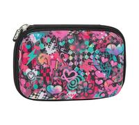 Comix Bright - Estuche Escolar Maxi Zip para niños y Adolescentes, con Juego de papelería Incluido, Funda con Estampados gráficos, rígido con Tirador de Cremallera, 22 x 5 x 7 cm, Rosa, Informal