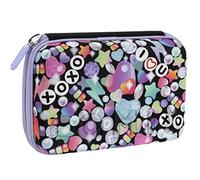 Comix Bright Girl - Estuche Escolar Maxi organizado con divisores Interiores, Bolsillo Cremallera y Trabillas elásticas - Estuche portalápices y Porta papelería incluida, con Cierre de Cremallera