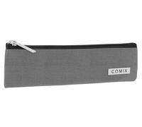 COMIX - Estuche escolar, estuche con 2 bolígrafos para niños y adolescentes, ideal para guardar la papelería para la escuela, con práctico cierre de cremallera y logotipo Comix de metal, 22 x 6 x 2 cm